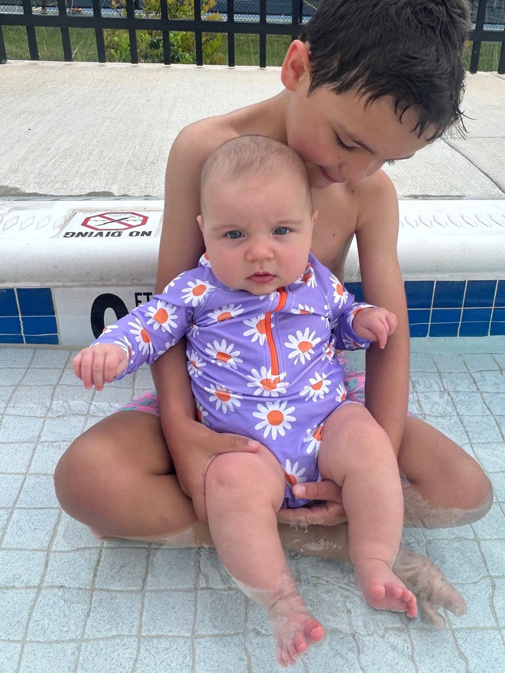 Primary Purple Daisy Swim Rashguard - Picture 7 of 7